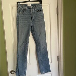 Agolde Light Wash Freya Blue Denim Jeans 25